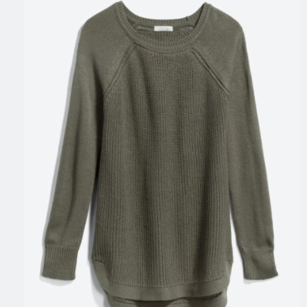 RD Style Olive Green Knit Rowca Cotton Blend Crew Neck Sweater Size Medium
